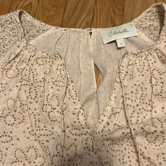 Cleobella Saga romper floral flutter sleeve tie belt jumpsuit in Geo blush Small - Picture 12 of 16